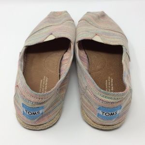 TOMS Classic Baxter Woven Stripe Slip On Flats